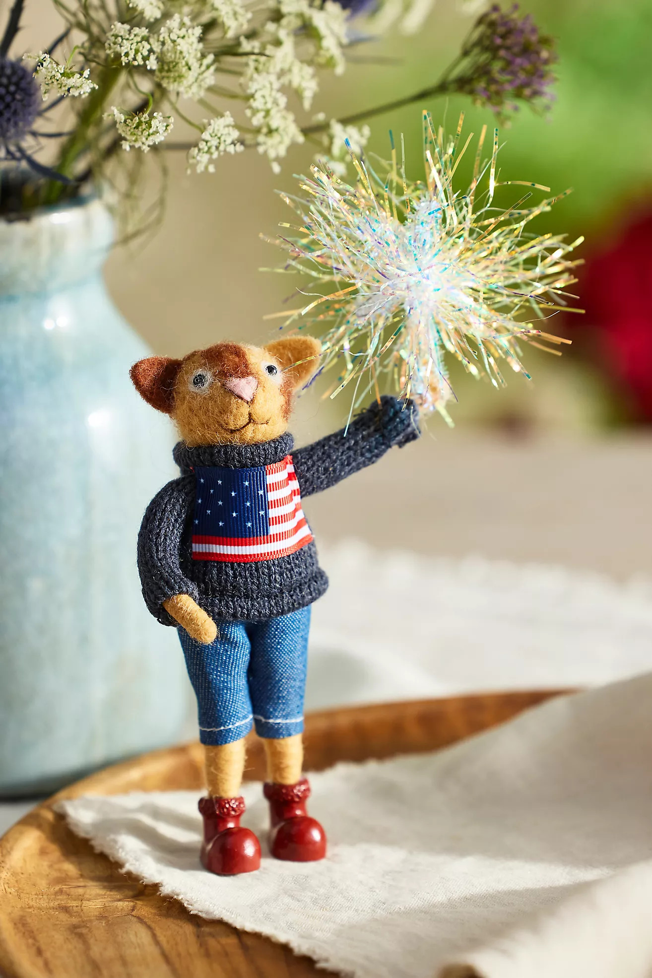 Sparkler Cat Felt Critter | Anthropologie (US)