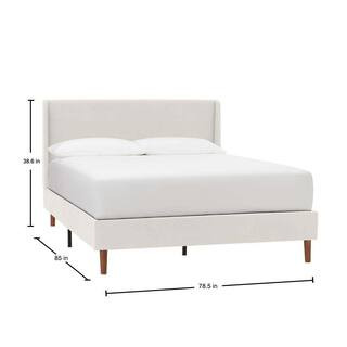 Handale Beige Frame King Platform Bed (78.5 in W. X 38.60 in H.) | The Home Depot