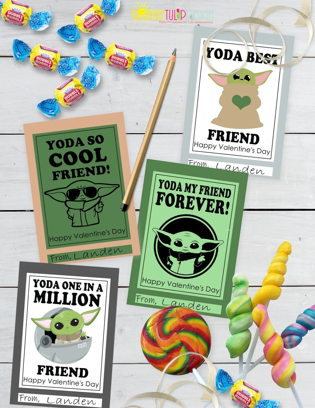 Printable Yoda Valentines Cards Kid's Valentine's - Etsy | Etsy (US)