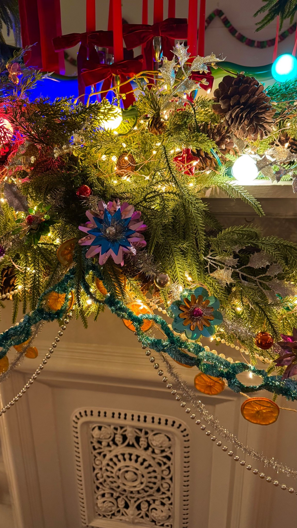 vintage inspired reflector garland  maximalist mantel 

#LTKHoliday