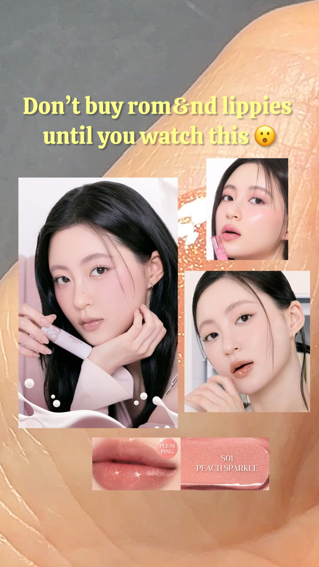 ✨ Don't Buy rom&nd Lippies Until You Watch This! 💋

I've been testing two of the newest rom&nd lippies, and here's my honest verdict! 👇

💧 rom&nd Juicy Flash Lip Oil – (4.5⭐/5)

If you have dry or chapped lips, this lip oil is definitely worth trying. The oil-based formula feels lightweight while keeping my lips soft and hydrated all day. 💖

✨ What I love:
• Super moisturizing
• No bleeding
• Smooth, glossy finish
• Perfect for layering over lipsticks or lip tints

The only thing I wish? I wish it had stronger pigmentation or a sparkly version so I wouldn't need to pair it with another lip product. But overall, it's a great everyday lip oil for dry lips!

🌸 rom&nd Glasting Color Gloss S01 Peach Sparkle – (4.8⭐/5)

I'm completely obsessed with this one! 🤩 The tiny sparkles are so pretty and mesmerizing, and they instantly make my lips look fuller—even without a plumping lip gloss (which I avoid because I hate the stinging sensation 😅).

✨ Why I love it:
💖 Gorgeous high-shine finish
✨ Beautiful shimmer
💋 Fuller-looking lips
🌿 Moisturizing botanical oils
🙌 Non-sticky formula

My only complaint? I wish rom&nd released more shades and made them easier to find in the US. So far, I've only spotted them in Japan and on YesStyle.

💕 BeautyKat Rating
⭐ Juicy Flash Lip Oil: 4.5/5
⭐ Glasting Color Gloss Peach Sparkle: 4.8/5

Which one would you choose—the nourishing lip oil or the sparkly lip gloss? Let me know in the comments! 🥰

#romand #RomandLipGloss #RomandLipOil #KBeauty #GlossyLips