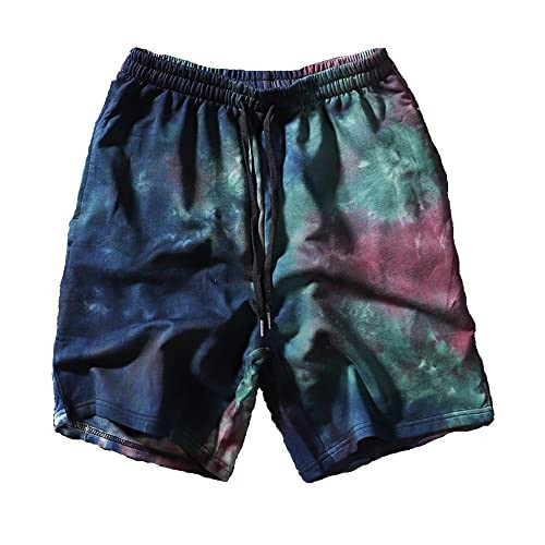 Mens Casual Drawstring Tie Dye Summer Shorts Workout Sweat Running Beach Shorts for Men | Amazon (US)
