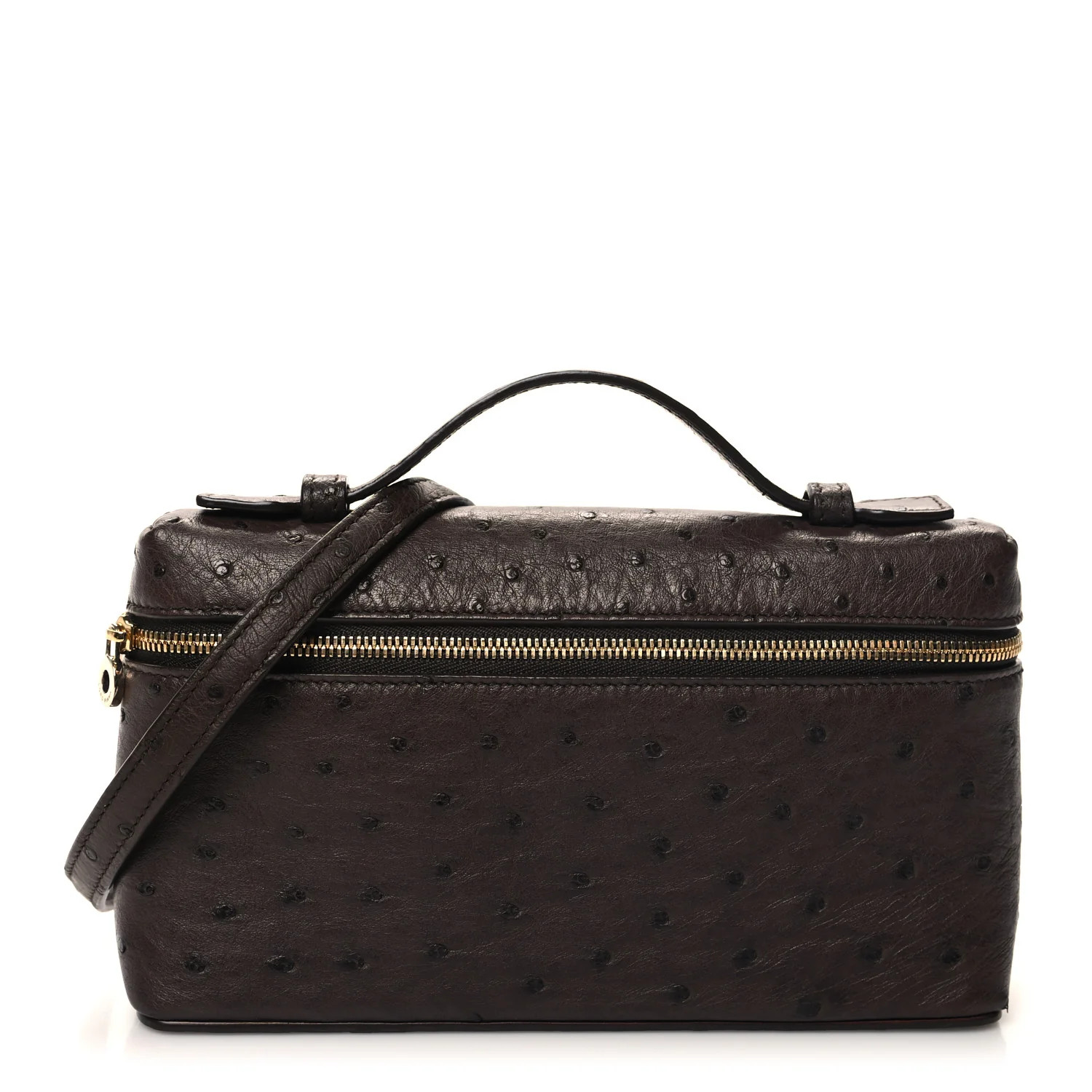 Ostrich L19 Extra Pocket Pouch Chocolate | FASHIONPHILE (US)