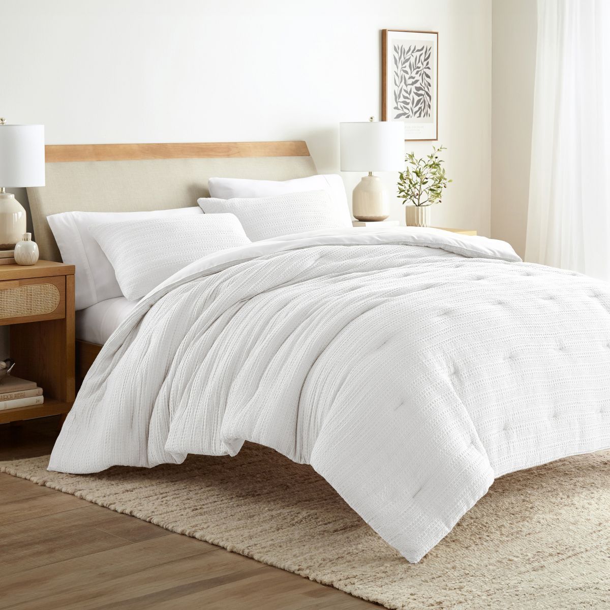 Waffle Textured Comforter Set All Season Down-Alternative Ultra Soft Bedding - Becky Cameron | Target