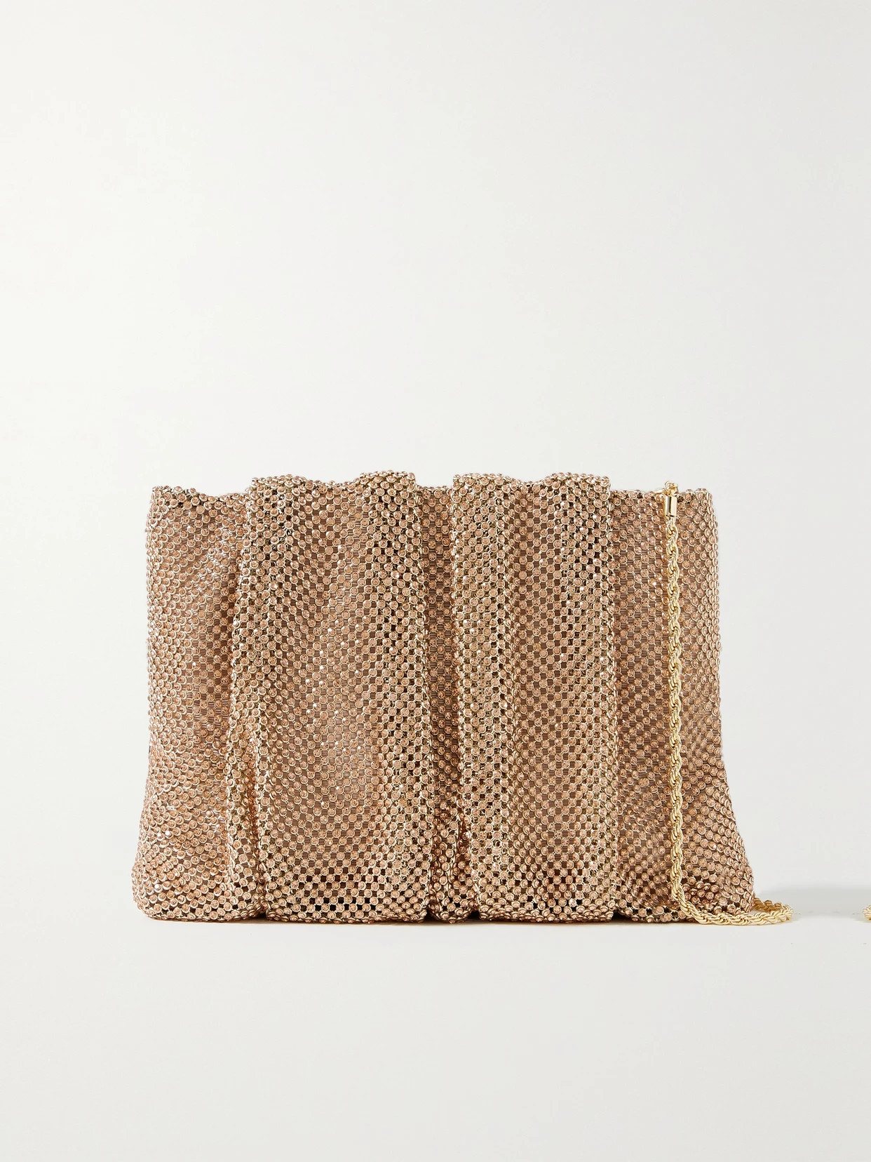 Loeffler Randall - Ember Gathered Crystal-embellished Faille Shoulder Bag - Peach | NET-A-PORTER (UK & EU)