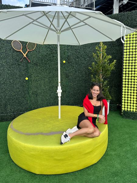 Alo tennis dress, Zara red sweater, new balance sneakers for the San Diego Open

#LTKSpringSale #LTKstyletip #LTKfitness