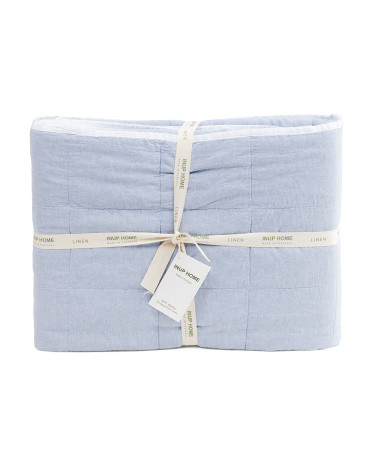 Made In Portugal Linen Blend Denim Comforter | TJ Maxx