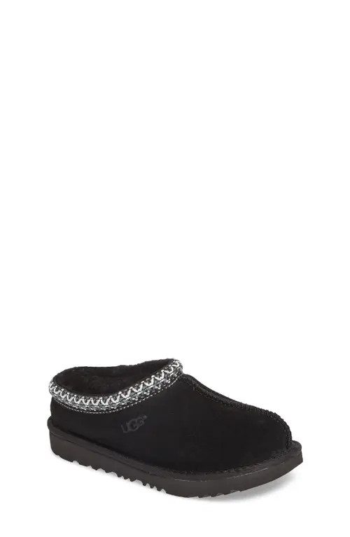UGG(r) Kids' Tasman II Embroidered Slipper in Black at Nordstrom, Size 13 M | Nordstrom