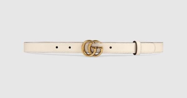 Leather belt with Double G buckle | Gucci (US)