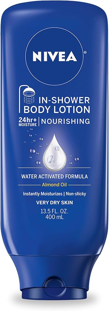 NIVEA Nourishing In Shower Lotion, Water-Activated Body Lotion Enriched with Almond Oil, Instant ... | Amazon (US)