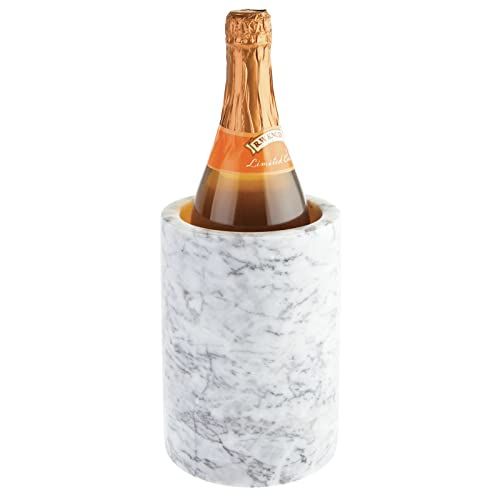 mDesign Single Bottle Wine Chiller - Ice Bucket Cooler for Kitchen, Bar, Party Decor - Holds Cold... | Amazon (US)