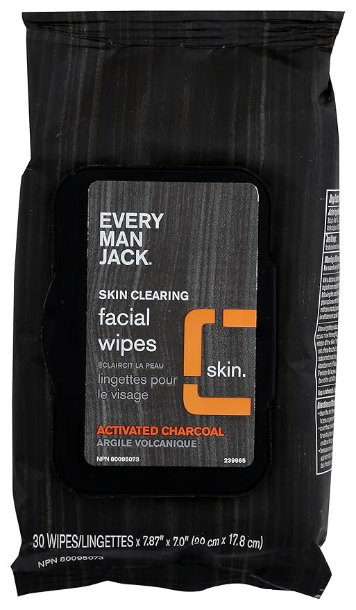 EVERY MAN JACK Wipes Facial Oil Defense Volcanic Clay, 30 CT | Amazon (US)