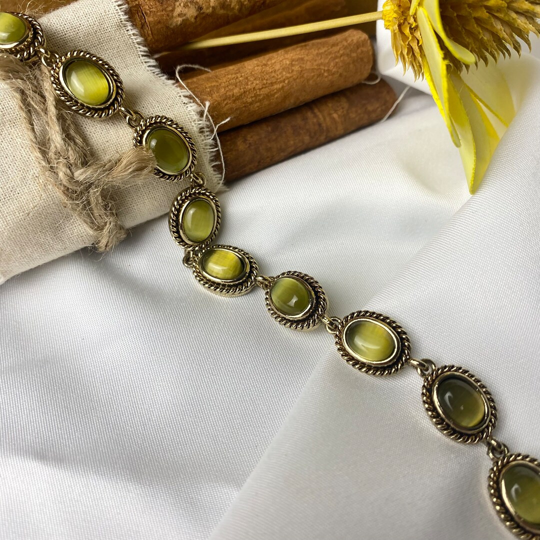 MARMELO / Edwardian Gemstone Tiered Statement Bracelet / Good for Everyday, Birthday Gift / Gift ... | Etsy (US)
