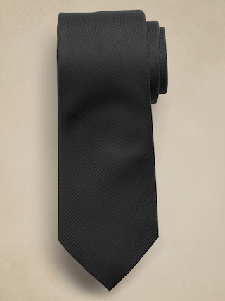 Solid Silk-Blend Tie | Banana Republic Factory