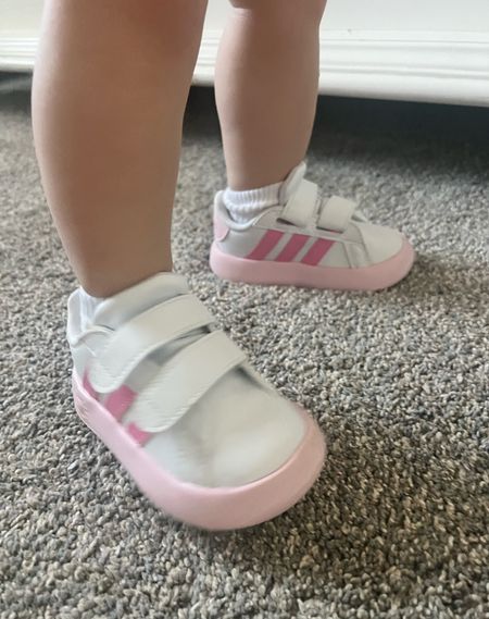 Toddler adidas grand court shoes - perfect for playtime and easy to get on and off! 

#LTKActive #LTKBaby #LTKKids