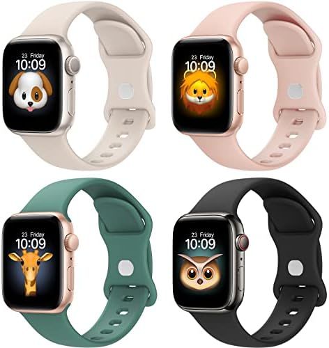 BRG 4 Pack Bands for Apple Watch Band 38mm 40mm 41mm 42mm 44mm 45mm 49mm, Women and Men Sport App... | Amazon (US)