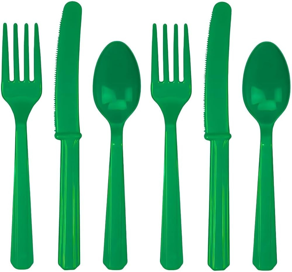 ASST PL CUTLERY - FESTIVE GRN (12/96) | Amazon (US)