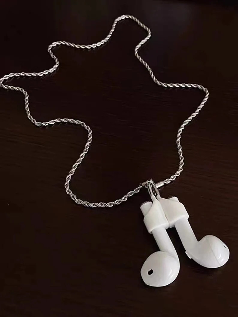 Stainless Steel Airpods Necklace Chain Airpods Accessories - Etsy | Etsy (US)