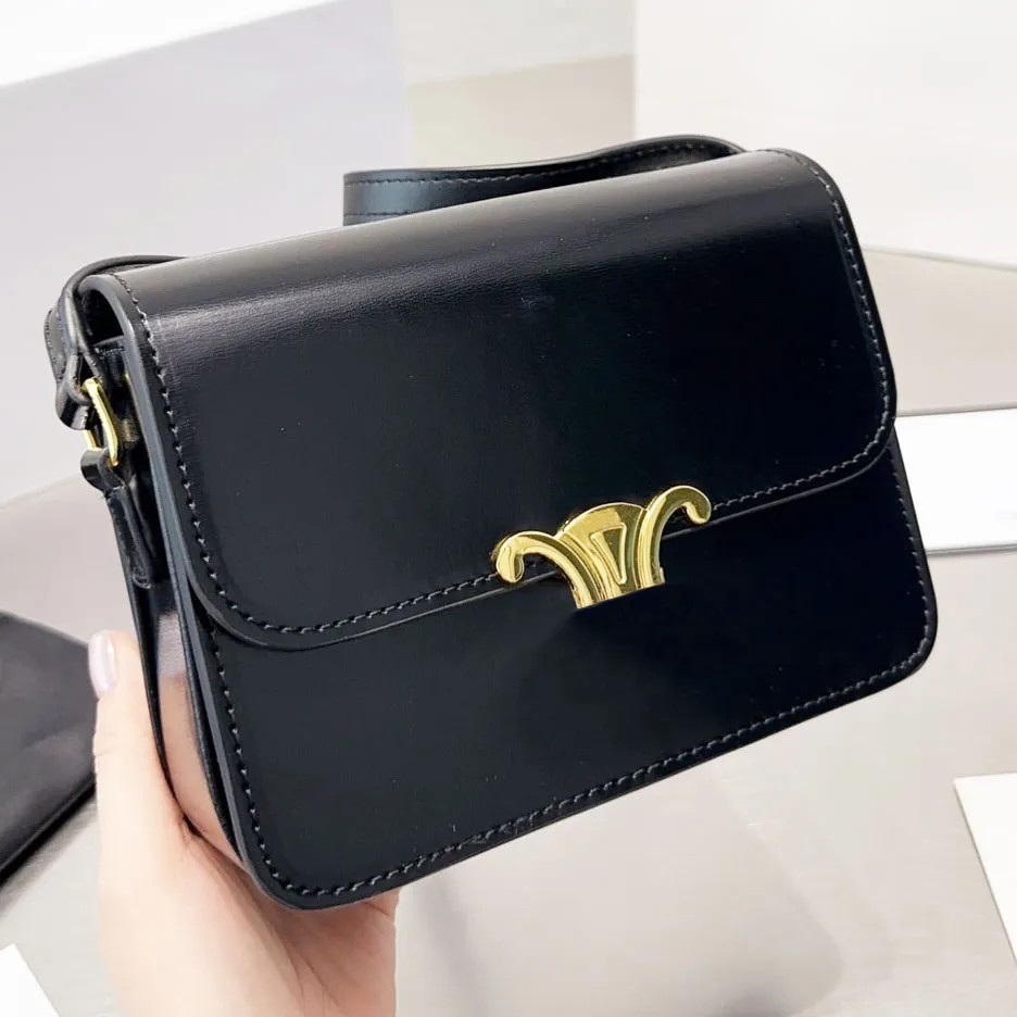 designer bag teen triomph bag leather cowhide bag Crossbody bag Fabric printing bag Saddle bag | DHGate