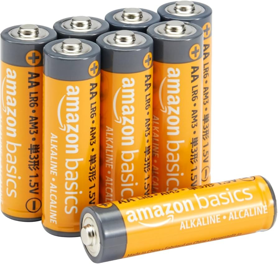 Amazon Basics 8-Pack AA Alkaline High-Performance Batteries, 1.5 Volt, 10-Year Shelf Life | Amazon (US)