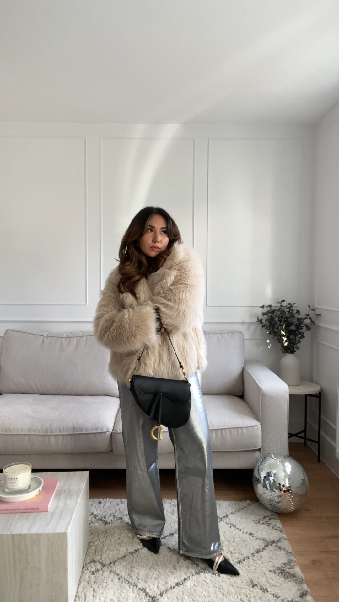 Topshop faux fur coat in cream curated on LTK