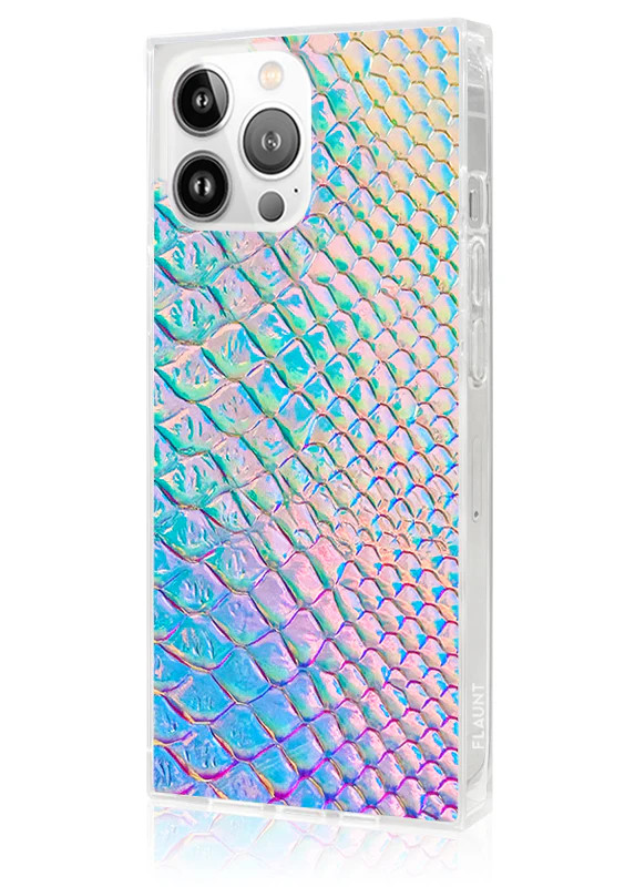 SQUARE® Iridescent Crocodile Faux Leather iPhone Case | FLAUNT