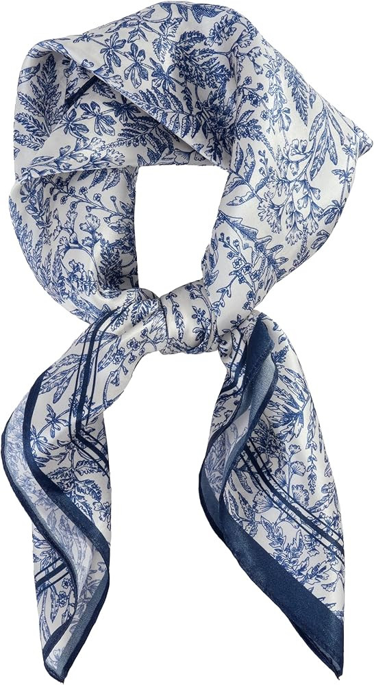 100% Pure Mulberry Silk Scarfs 26"x26" Square Scarf Women Neckerchief Headscarf hair scarf bandan... | Amazon (US)