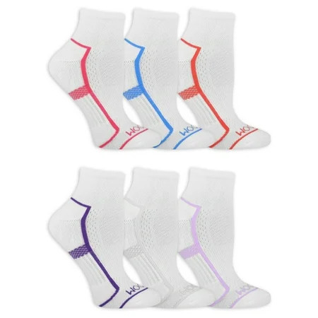 Fruit of the Loom CoolZone Ankle Socks for Women, White, Sizes 4-10 (6-Pack) | Walmart (US)