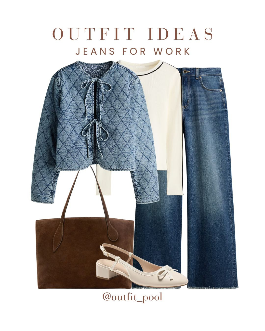 3 jeans outfits that work for the office ✨

Sharing 3 easy  workwear looks with jeans—polished, comfortable, and perfect for smart-casual office days 

Proof that denim can absolutely be office-appropriate when styled right 👏

(Jeans Outfits, Denim Outfit Ideas, Casual Jeans Outfit, Chic Jeans Look, Everyday Denim Style, Straight Leg Jeans Outfit, Wide Leg Jeans Outfit, High Waisted Jeans Outfit, Jeans and Blazer Outfit, Jeans and Heels Outfit, Jeans and Sneakers Outfit, Smart Casual Denim, Capsule Wardrobe Denim, Elevated Basics, Street Style Denim, Day to Night Outfit) 

 #LTKSpringSale #LTKgrwm #LTKootd
