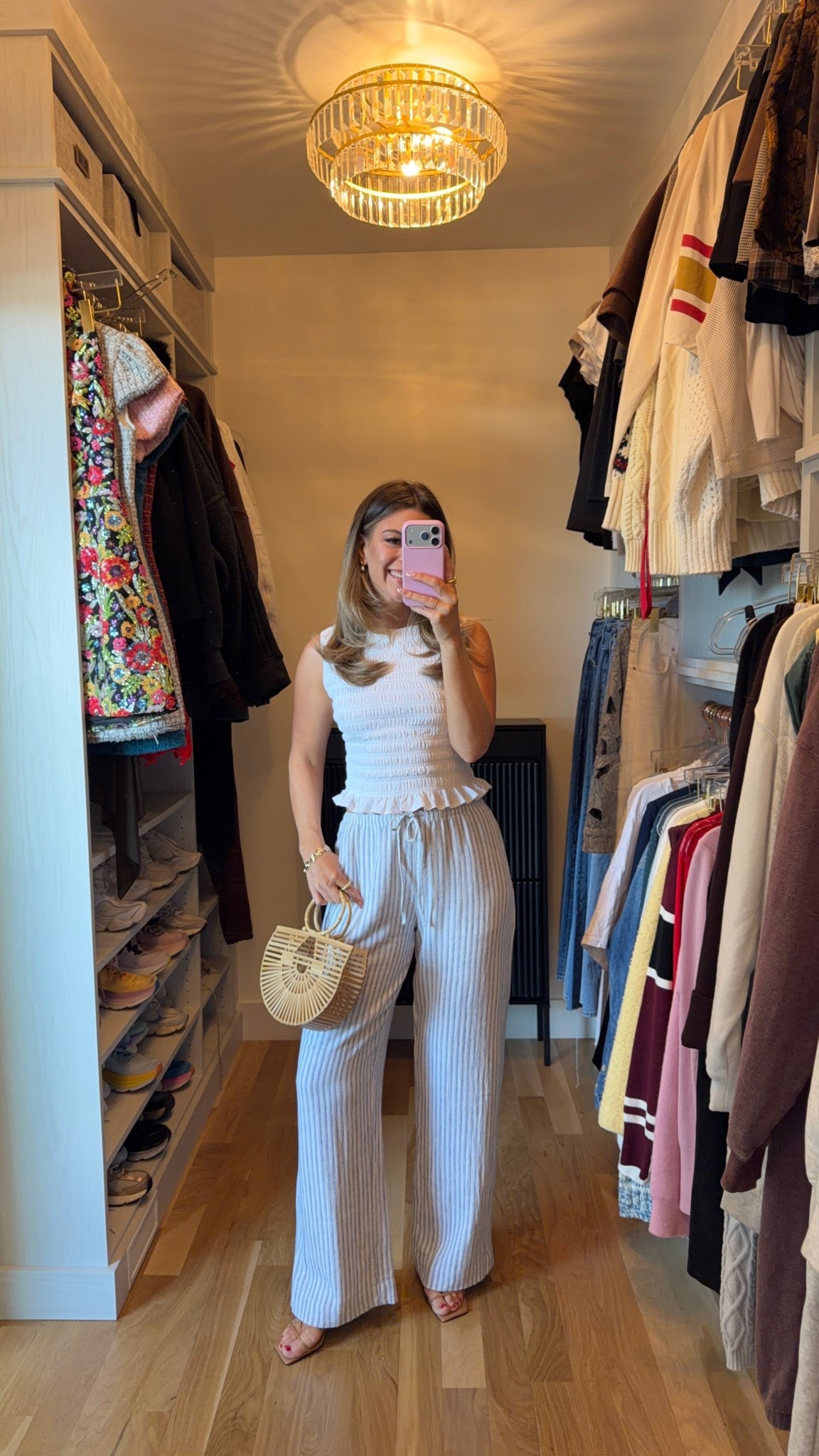 Aberfrombie white and blue linen pants paired with white smocked top

Vici code: emerson30

Wearing small top small long pants

Causal
Everyday
Lunch date
Errands 
Mom look
Summer 


#LTKSeasonal #LTKootd #LTKgrwm