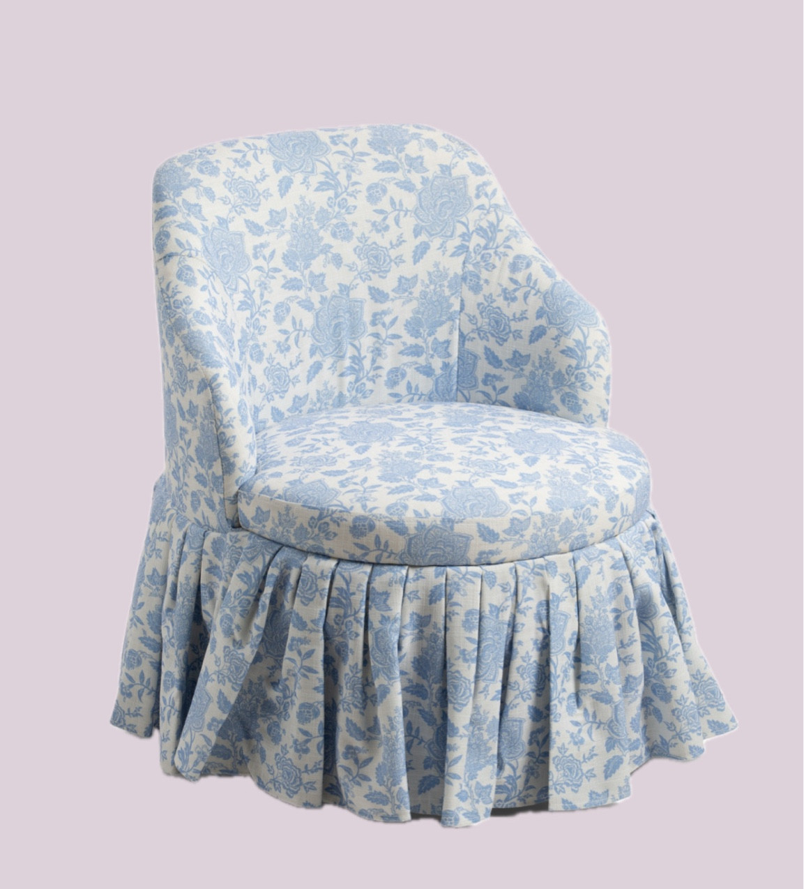 Floral pleated ruffle chair 