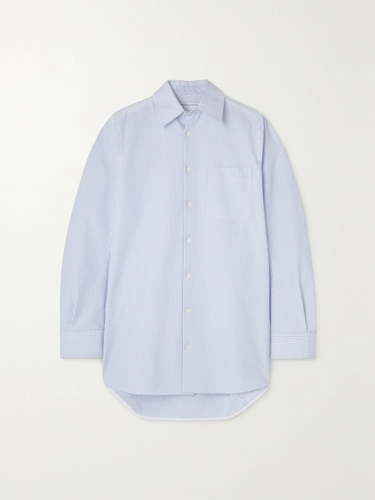 Bottega Veneta - Oversized Striped Cotton-poplin Shirt - Blue - IT38 | NET-A-PORTER APAC