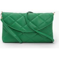 Womens Quilted Clutch Bag - Green - One Size, Green | Boohoo.com (UK & IE)
