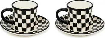 Courtly Check Set of 2 Espresso Cups & Saucers | Nordstrom