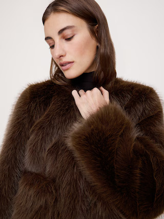 Faux Fur Jacket | Banana Republic (US)