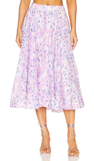 Mirabelle Midi Skirt in Lilac Floral | Revolve Clothing (Global)
