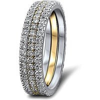 Diamond Band Ring - Wedding Bands Wedding 14K Solid Gold Full Eternity Band Set With Diamonds Diamonds Engagement Ring | Etsy (US)