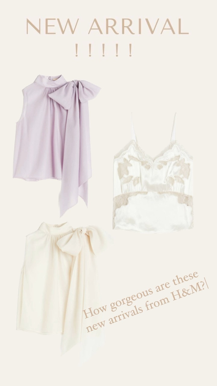 New arrivals from H&M! Loving this gauzy and silky tops!

Workwear, silk, bows, fancy top

#LTKunder50 #LTKSeasonal