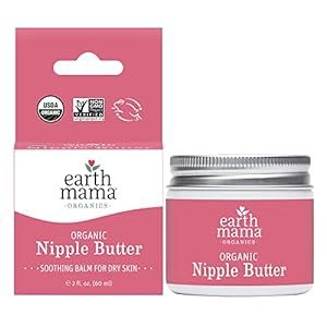 Organic Nipple Butter Breastfeeding Cream by Earth Mama | Lanolin-free, Postpartum Essentials Saf... | Amazon (US)