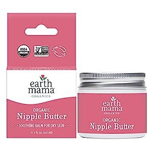 Organic Nipple Butter Breastfeeding Cream by Earth Mama | Lanolin-free, Postpartum Essentials Saf... | Amazon (US)