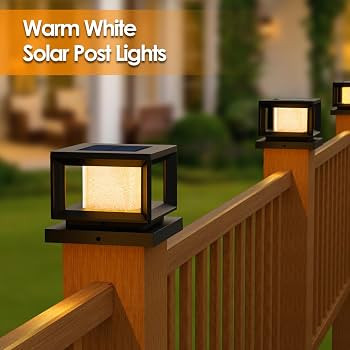 Mlambert 8 Pack Solar Post Lights Outdoor, Waterproof Fence Cap for Deck, 4x4 6x6 Wooden Vinyl Ou... | Amazon (US)