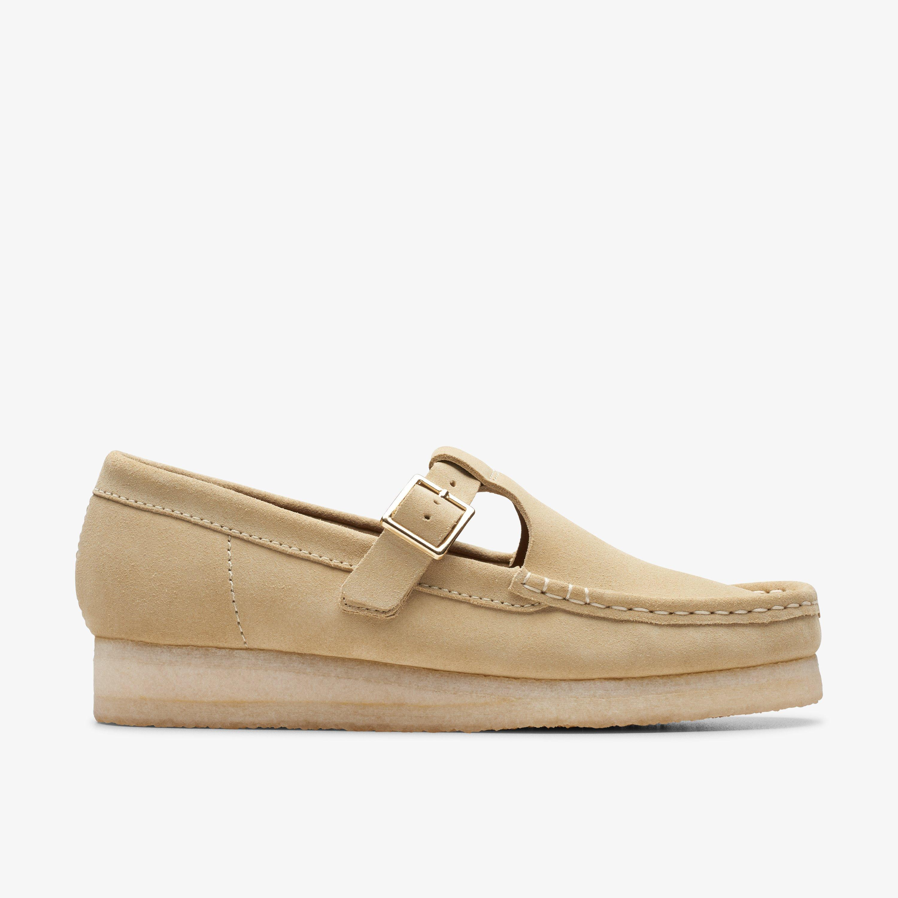 Womens Wallabee T-Bar Maple Suede Moccasins | Clarks US | Clarks (US)