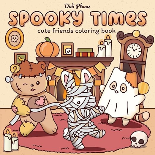 Spooky Times: Fall Coloring Book for Adults & Teens Featuring Cute Creepy Animal Characters in Co... | Amazon (US)