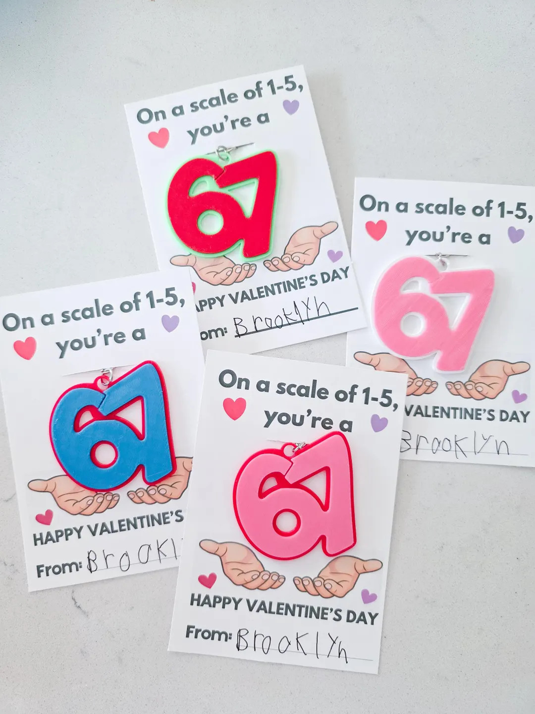 3D Printed 67 Keychains - Valentine - Etsy | Etsy (US)