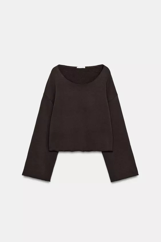 BOAT NECK SWEATSHIRT | Zara UK