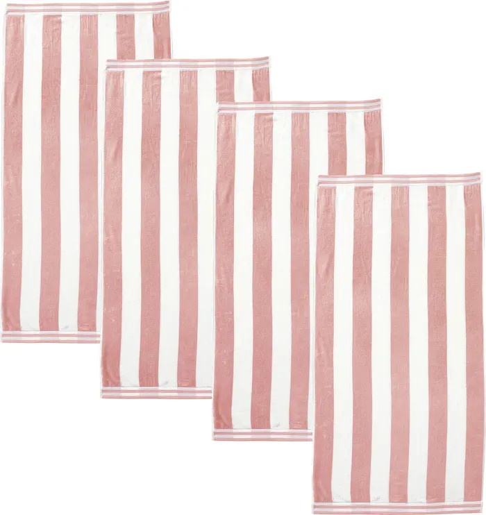 Woven & Weft 4-Pack Oversize Stripe Beach Towels | Nordstromrack | Nordstrom Rack