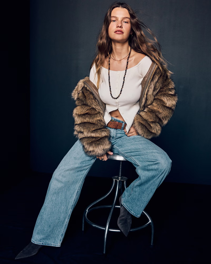 Women's Off-The-Shoulder Button-Through Top | Women's Tops | Abercrombie.com | Abercrombie & Fitch (US)