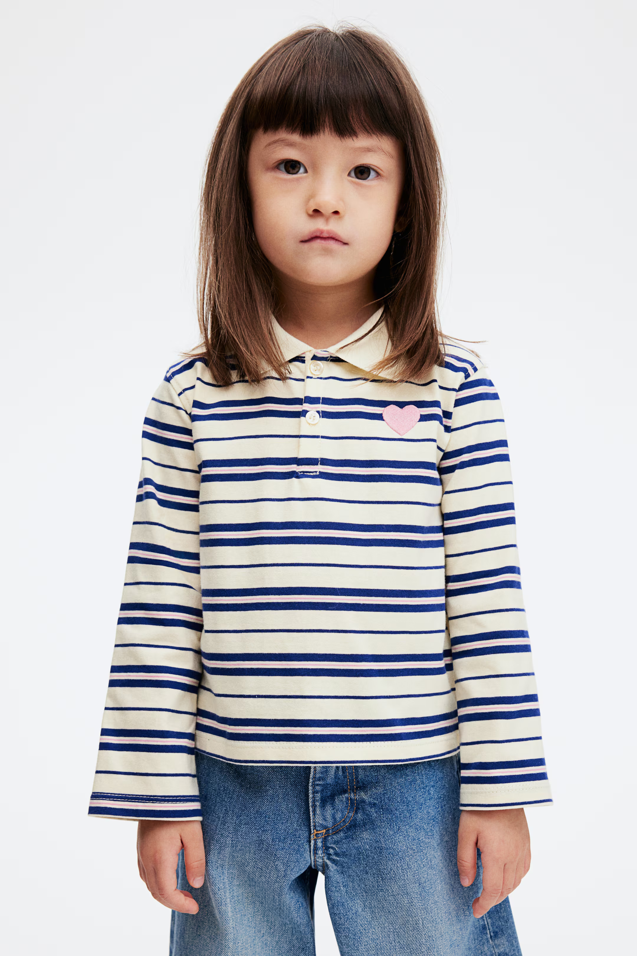 Cotton Jersey Polo Shirt - Light yellow/striped - Kids | H&M US | H&M (US + CA)