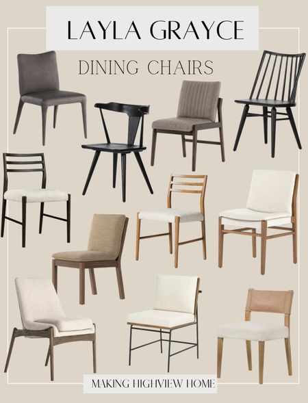 Dining chair round up from Layla Grayce. Use HIGHVIEWHOME10 for 10% off (exclusions apply) discount valid 10/24-11/24/2023

#LTKhome #LTKstyletip #LTKsalealert