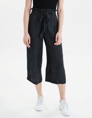 AE High-Waisted Striped Paperbag Pant | American Eagle Outfitters (US & CA)